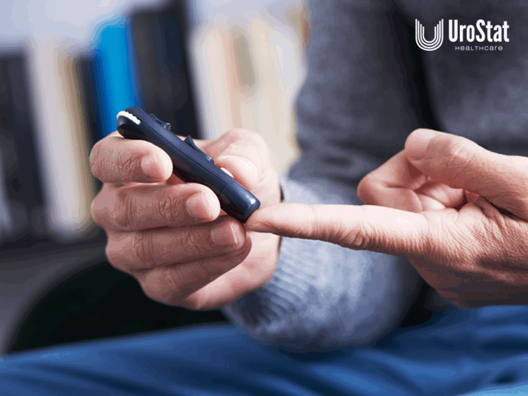 Person pricking their finger for glucose check