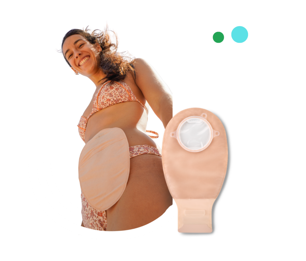 swimmer with ostomy bag