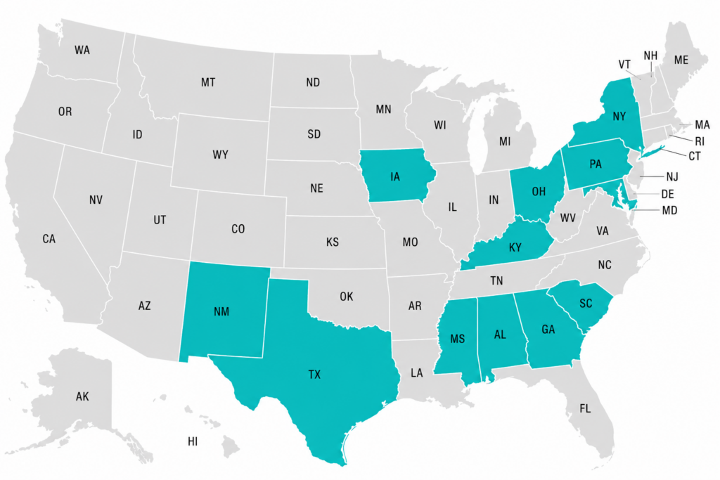 UroStat Service Areas