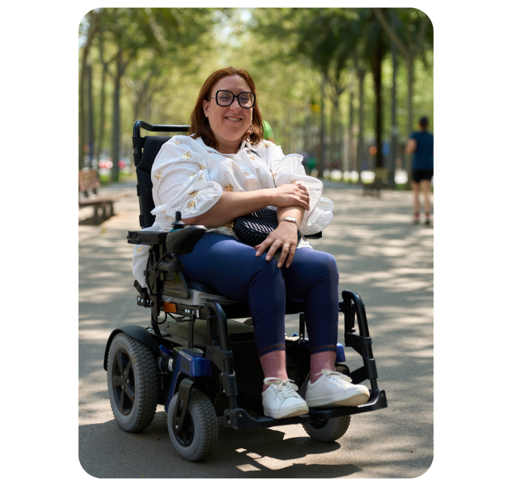 woman in wheelchair, catheter user