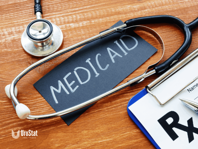 Medicaid insurance board with stethoscope